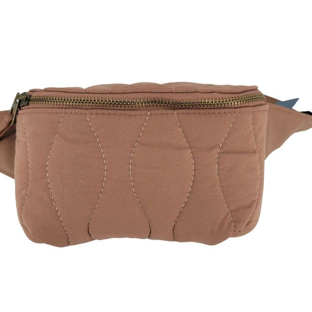 Universal Threads Fanny Pack Waist Pouch Hip Bag Brown‎ Quilted Neutral Vegan